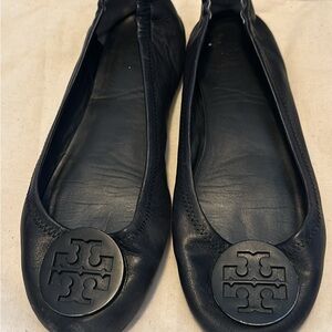 Tory Burch Black Leather Loafers